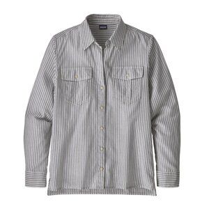 Patagonia Lightweight A/C Button Down in Glider Stripe: Navy Size Small
